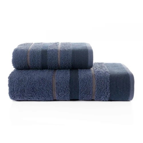 Komplet 2-Ręczników Frotte Granatowy 50x90+70x140
