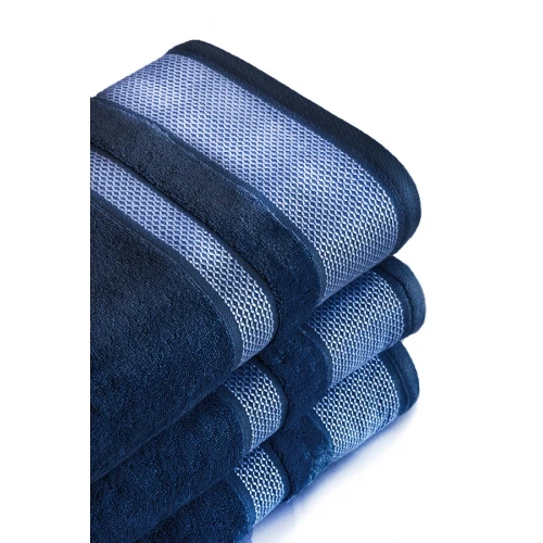 Komplet 3- Ręczników 70x140 cm. 550gsm Bawełna 100 % Niebieski CRL-03
