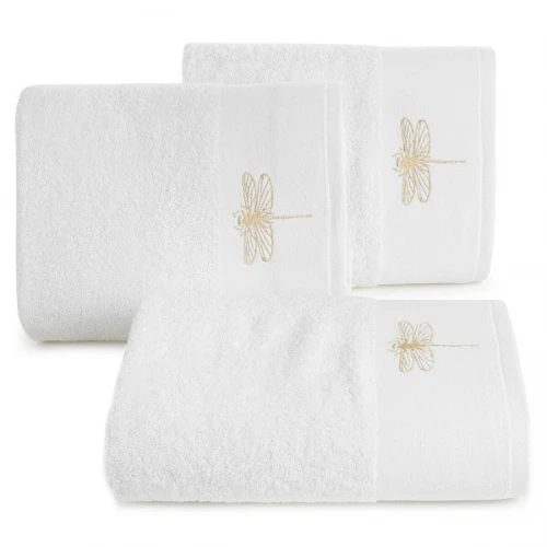 Komplet 3- Ręczników 70x140 cm. Z Haftem 480gsm Bawełna 100 % Biały