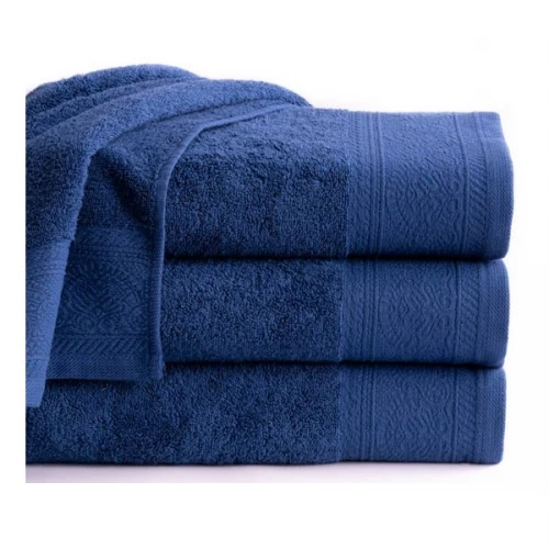 Komplet 3- Ręczników Egipskich 50x90 cm. 550gsm Bawełna 100 %Ciemny Niebieski MAS-06