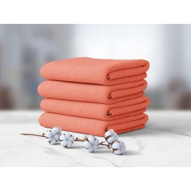 Komplet Grubych 4- Ręczników 50x100 cm. 500gsm Bawełna 100 % Pudra SLE-02