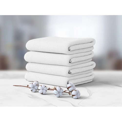Komplet 4- Ręczników 50x100 cm. 500gsm Bawełna 100 % White SLE-05