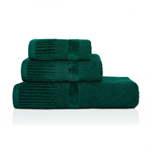 Komplet 3- Ręczników 50x90 cm. 550gsm Bawełna 100 % Ciemny Zielony IVO-02