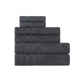 Komplet 6-Ręczników Frotte Antracyt 2x30x50/2x50x90/2x70x140