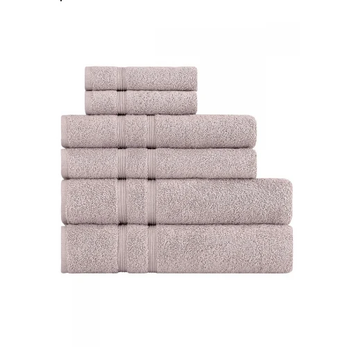 Komplet 6-Ręczników Frotte Pudrowy 2x30x50/2x50x90/2x70x140