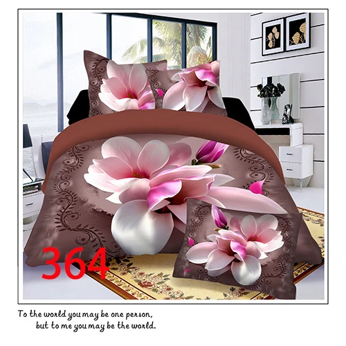   Pościel 3D Kwiaty 100 % Satyna Bawełniana KOD-R-AML-364 