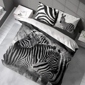 Pościel 3D Zebra 200x220 cm. 100 % BAWEŁNA A8